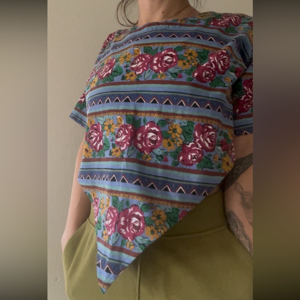 Vintage Floral Upcycled Fairy Top